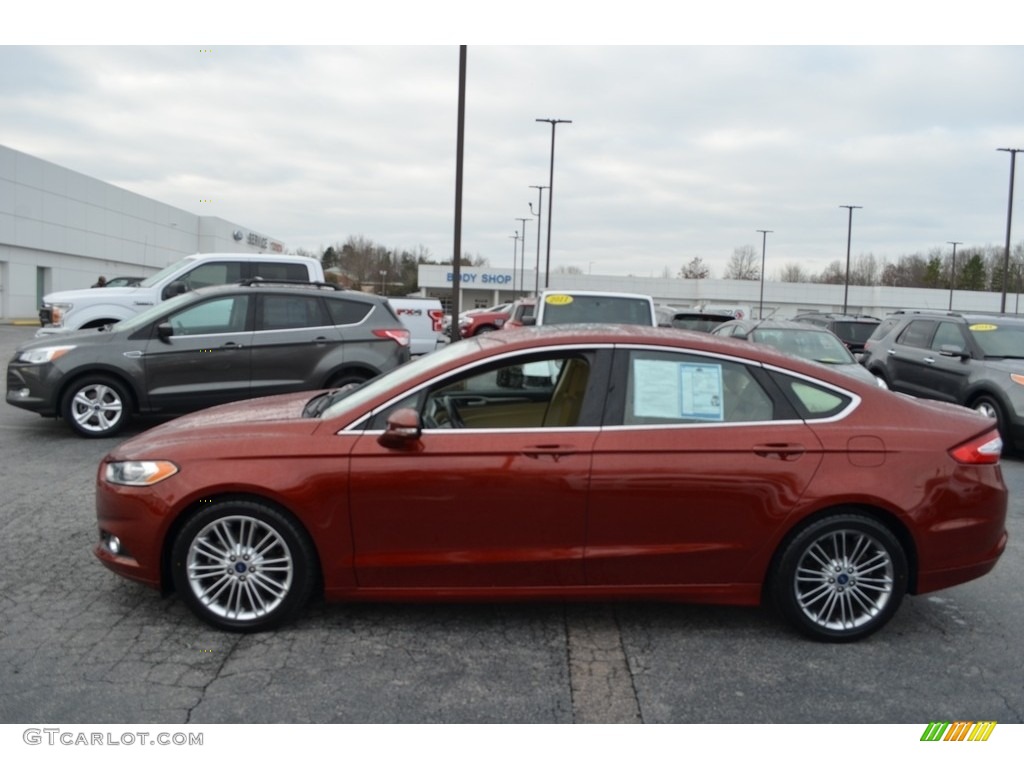 2014 Fusion SE EcoBoost - Sunset / Dune photo #6