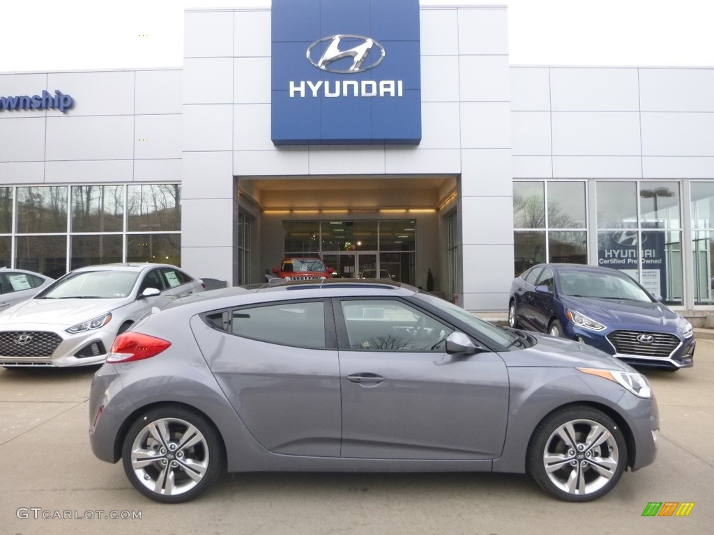 2017 Veloster Value Edition - Triathlon Gray / Black photo #1