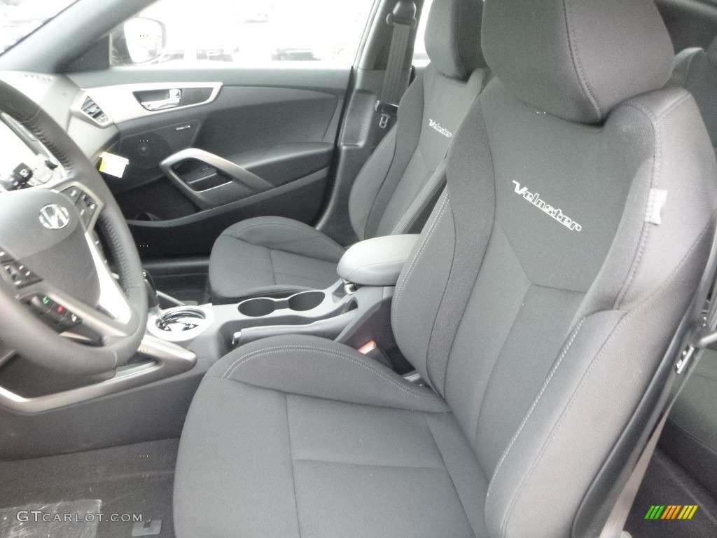 Black Interior 2017 Hyundai Veloster Value Edition Photo #124546234