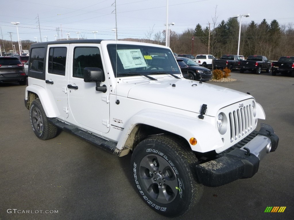 2018 Wrangler Unlimited Sahara 4x4 - Bright White / Black photo #7