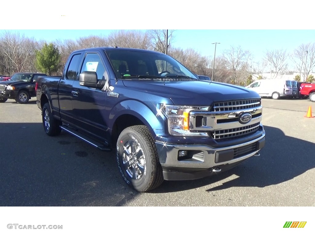 2018 F150 XLT SuperCab 4x4 - Blue Jeans / Earth Gray photo #1