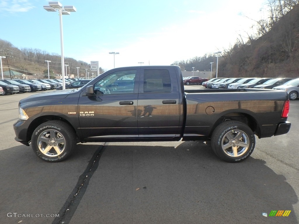 2018 1500 Express Quad Cab 4x4 - Maximum Steel Metallic / Black/Diesel Gray photo #2