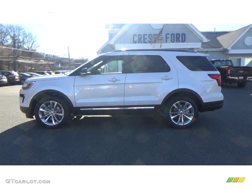 2018 Explorer XLT 4WD - White Platinum / Ebony Black photo #4
