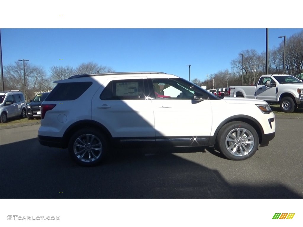 2018 Explorer XLT 4WD - White Platinum / Ebony Black photo #8