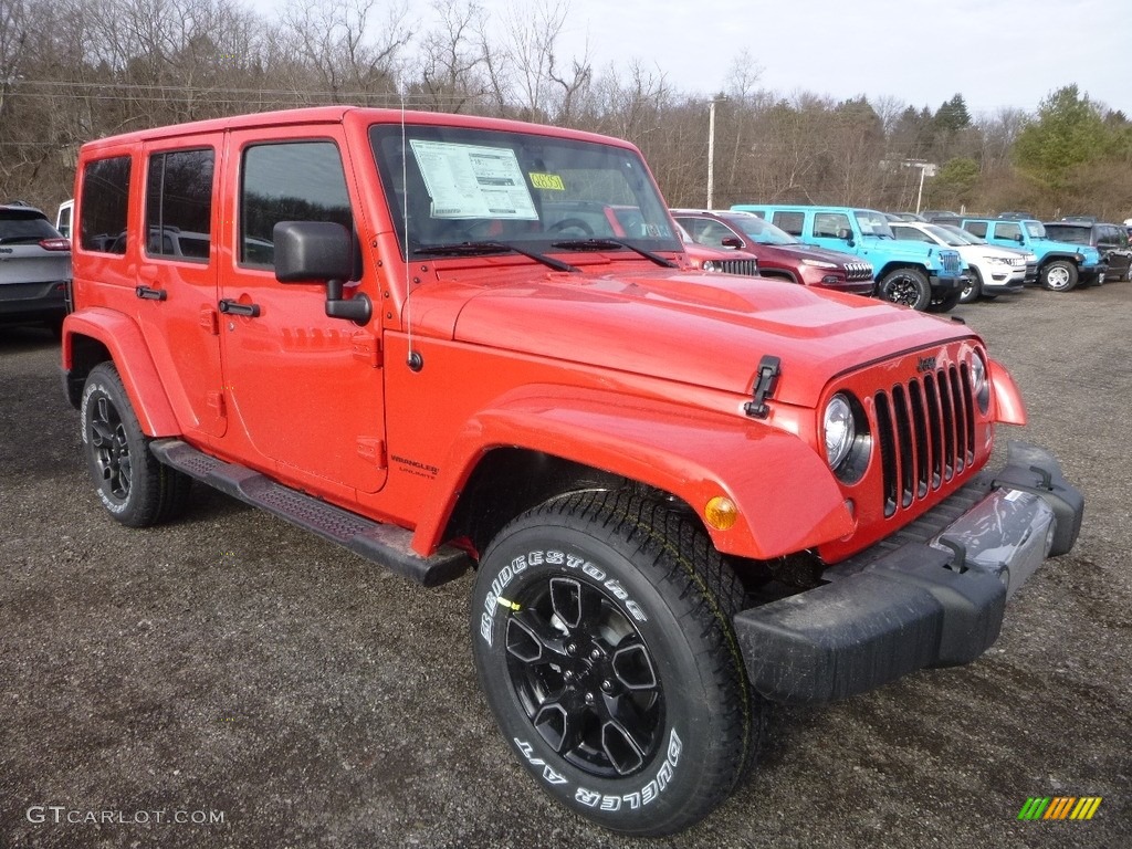 Firecracker Red 2018 Jeep Wrangler Unlimited Altitude 4x4 Exterior Photo #124552156