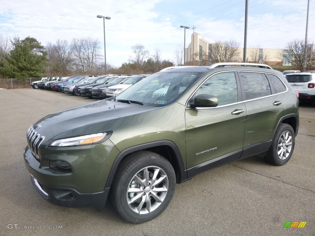 2018 Cherokee Limited 4x4 - Olive Green Pearl / Black photo #1