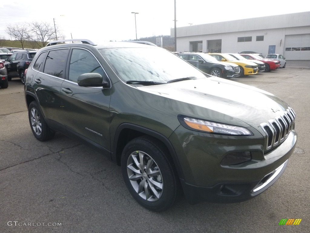 2018 Cherokee Limited 4x4 - Olive Green Pearl / Black photo #7