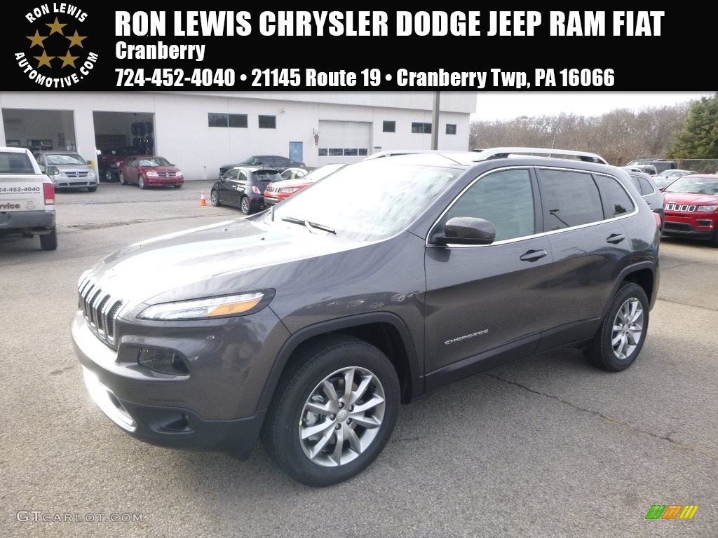 2018 Cherokee Limited 4x4 - Granite Crystal Metallic / Black photo #1