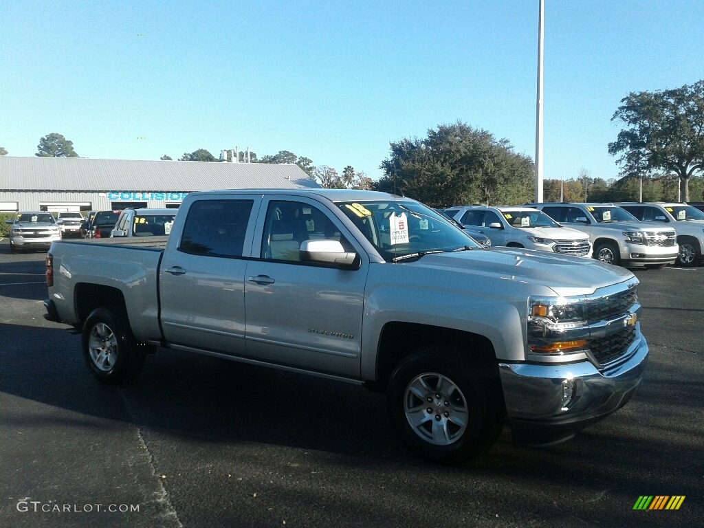 2018 Silverado 1500 LT Crew Cab - Silver Ice Metallic / Jet Black photo #7