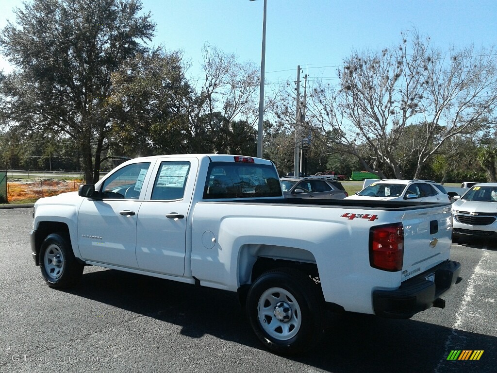 2018 Silverado 1500 LS Double Cab 4x4 - Summit White / Dark Ash/Jet Black photo #3