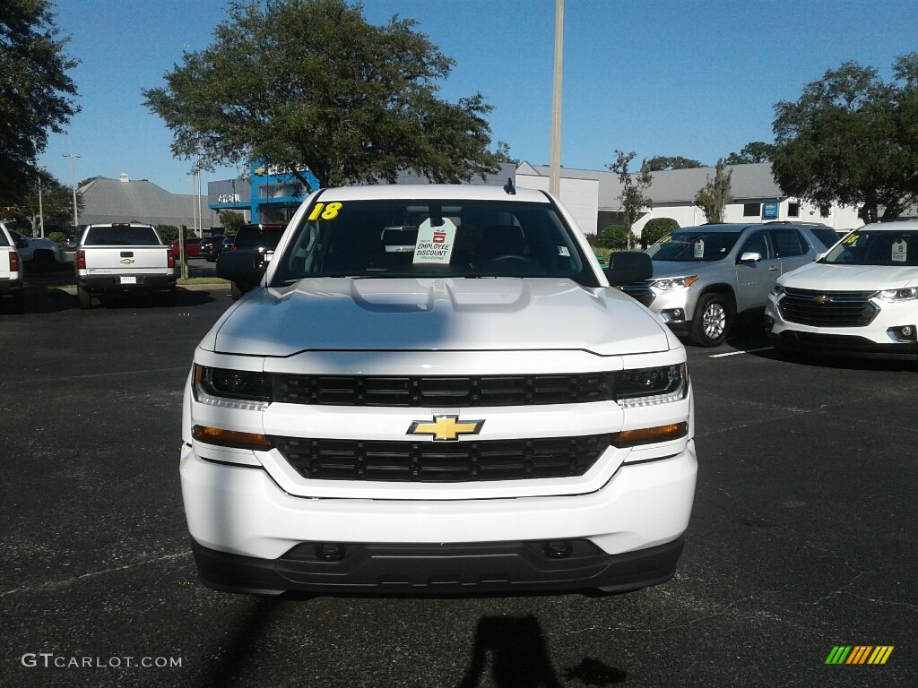 2018 Silverado 1500 Custom Double Cab - Summit White / Dark Ash/Jet Black photo #8