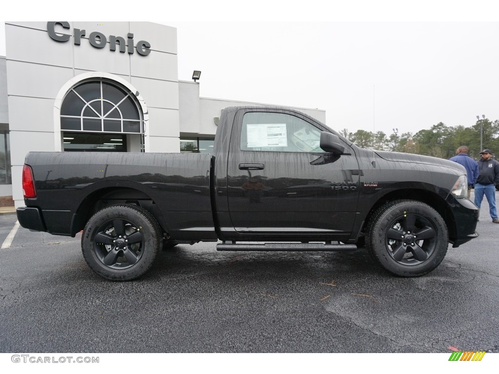 2018 1500 Express Regular Cab - Brilliant Black Crystal Pearl / Black/Diesel Gray photo #8