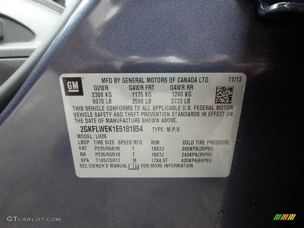 2014 Terrain SLE AWD - Atlantis Blue Metallic / Jet Black photo #21