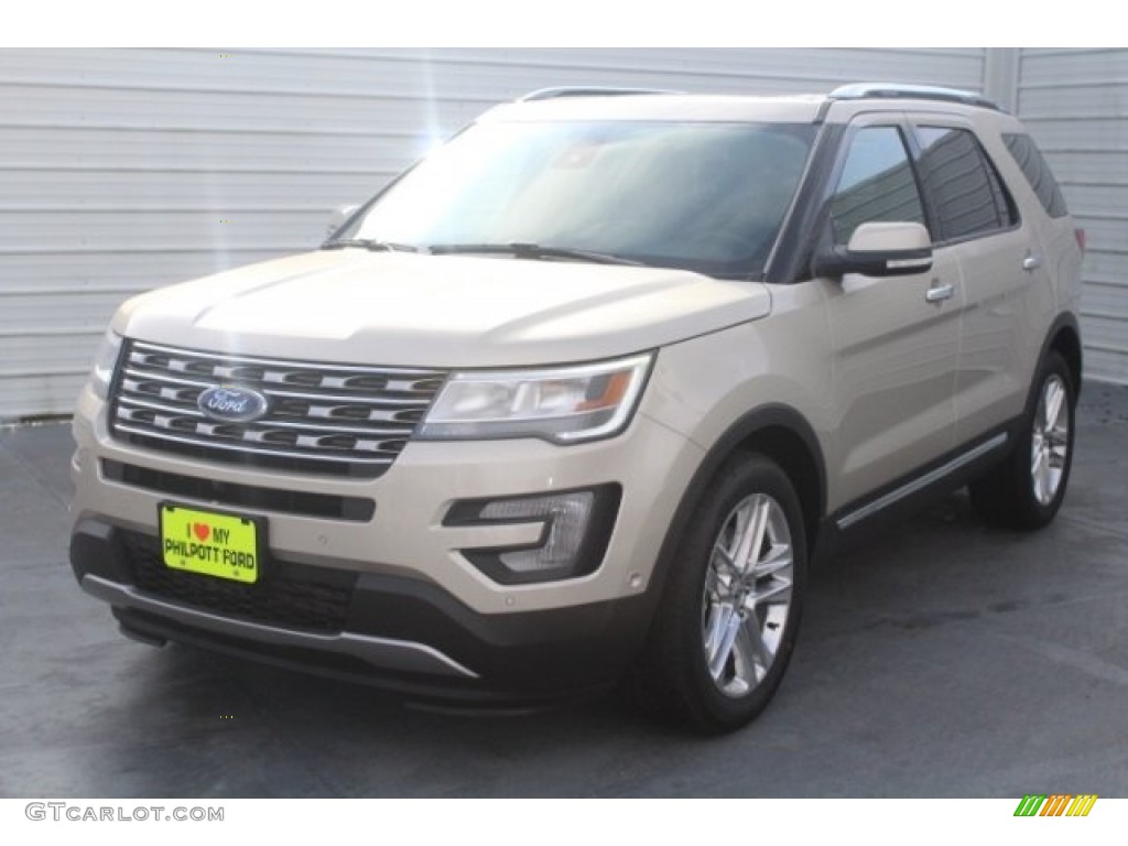 2017 Explorer Limited - White Gold / Ebony Black photo #3