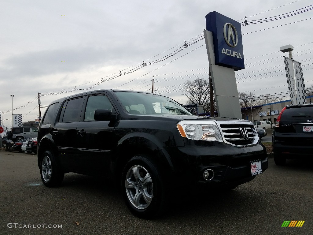 2015 Pilot EX 4WD - Crystal Black Pearl / Gray photo #1