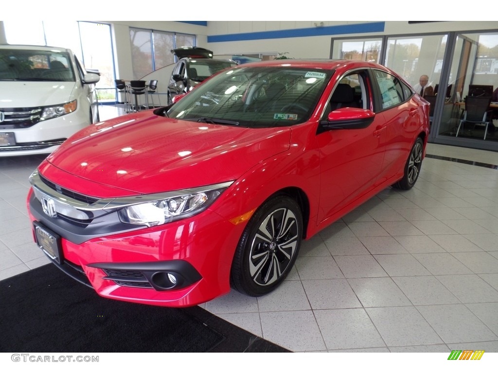 2018 Civic EX-T Sedan - Rallye Red / Black photo #1