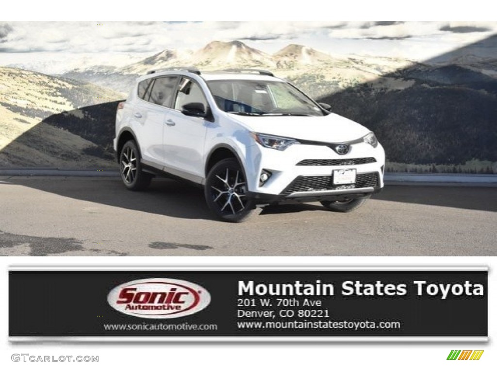 2018 RAV4 SE AWD - Super White / Black photo #1