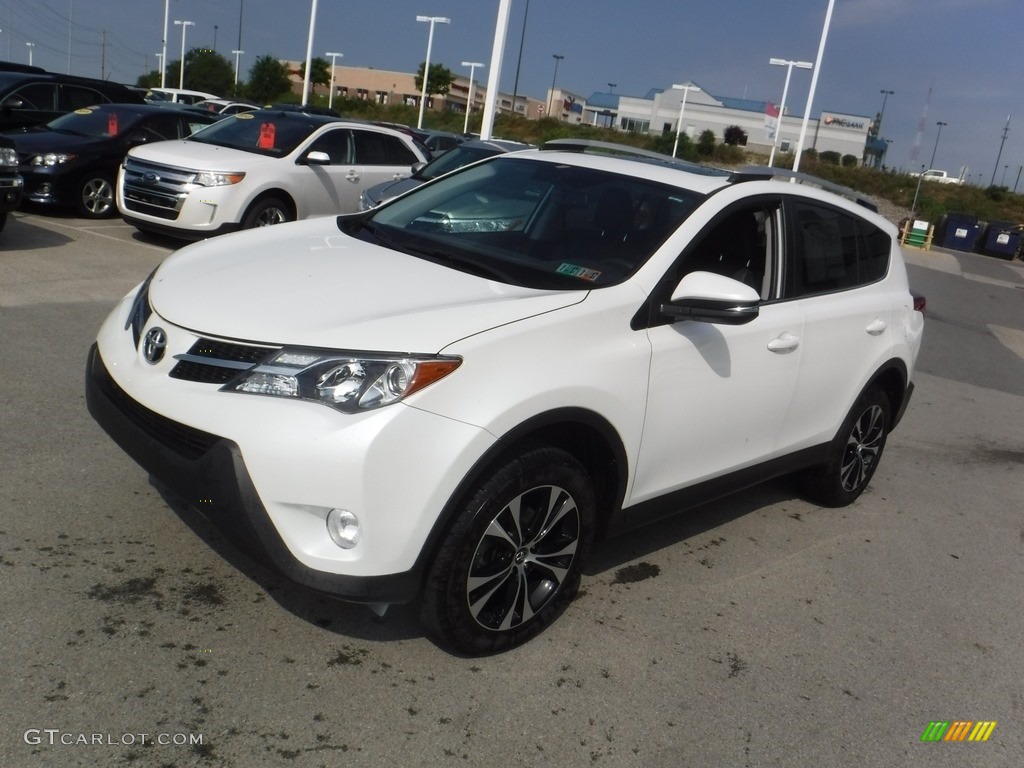 2015 RAV4 Limited AWD - Super White / Black photo #5