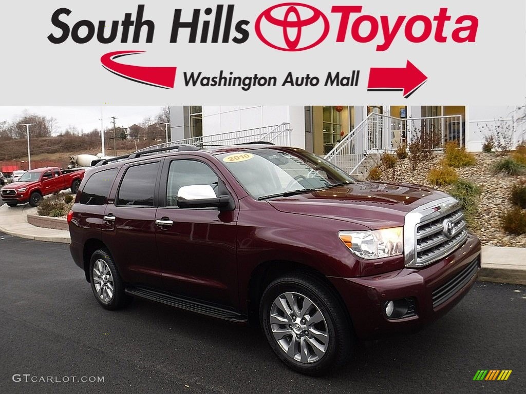 2010 Sequoia Limited 4WD - Cassis Red Pearl / Sand Beige photo #1