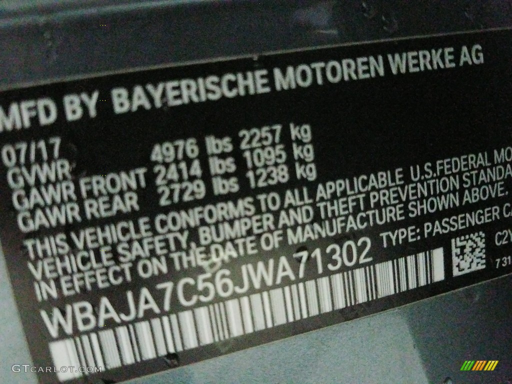 2018 5 Series 530i xDrive Sedan - Bluestone Metallic / Night Blue photo #23