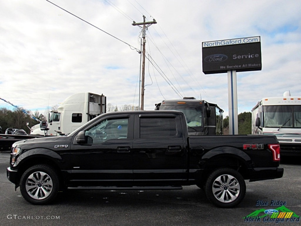 2017 F150 XL SuperCrew 4x4 - Shadow Black / Earth Gray photo #2