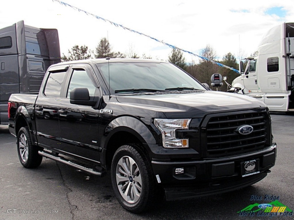 2017 F150 XL SuperCrew 4x4 - Shadow Black / Earth Gray photo #7