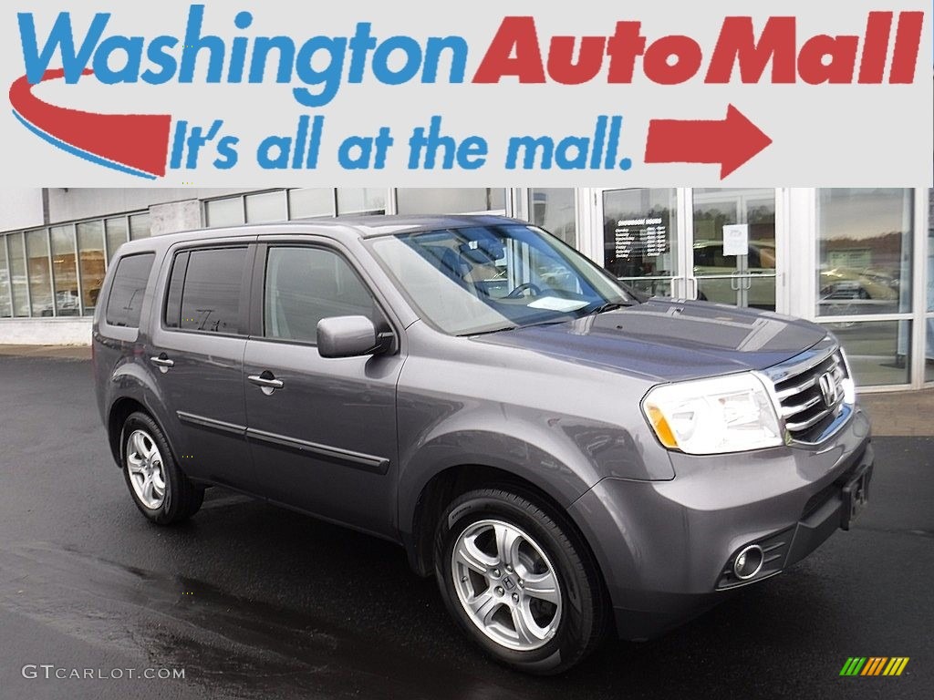 2015 Pilot EX-L 4WD - Modern Steel Metallic / Black photo #1