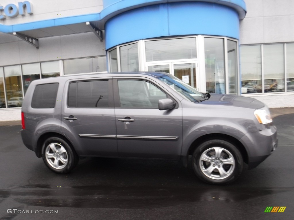 2015 Pilot EX-L 4WD - Modern Steel Metallic / Black photo #2