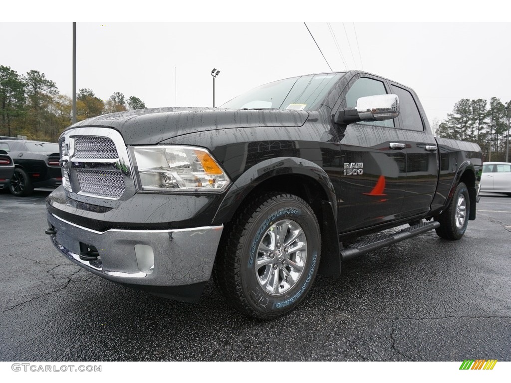 2018 1500 Harvest Edition Quad Cab - Brilliant Black Crystal Pearl / Black/Diesel Gray photo #3