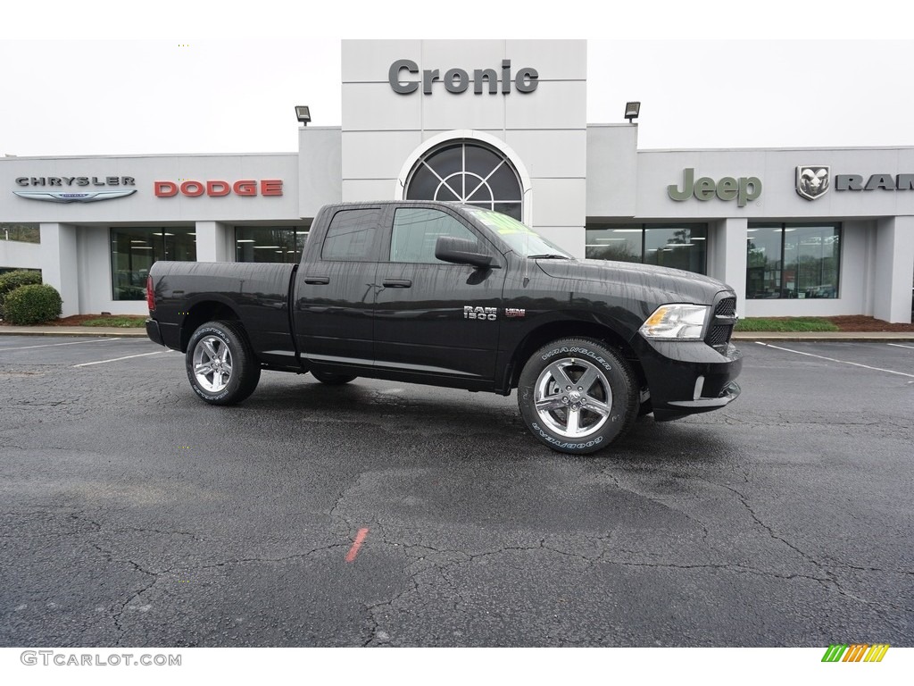 2018 1500 Express Quad Cab - Brilliant Black Crystal Pearl / Black/Diesel Gray photo #1