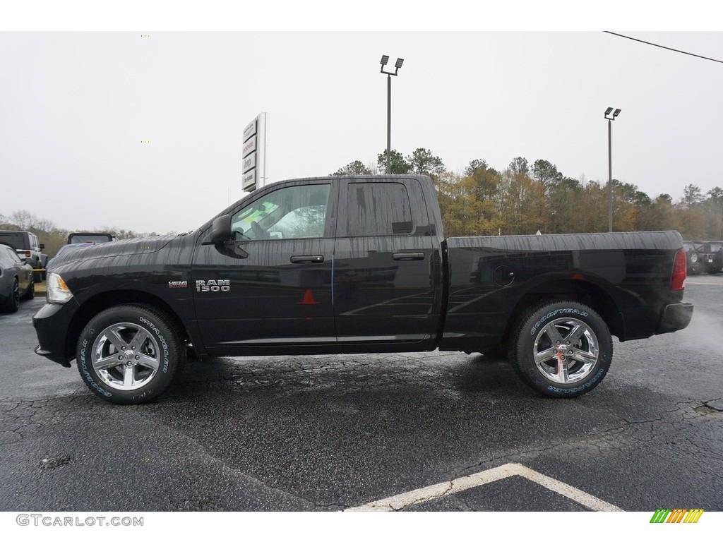 2018 1500 Express Quad Cab - Brilliant Black Crystal Pearl / Black/Diesel Gray photo #4