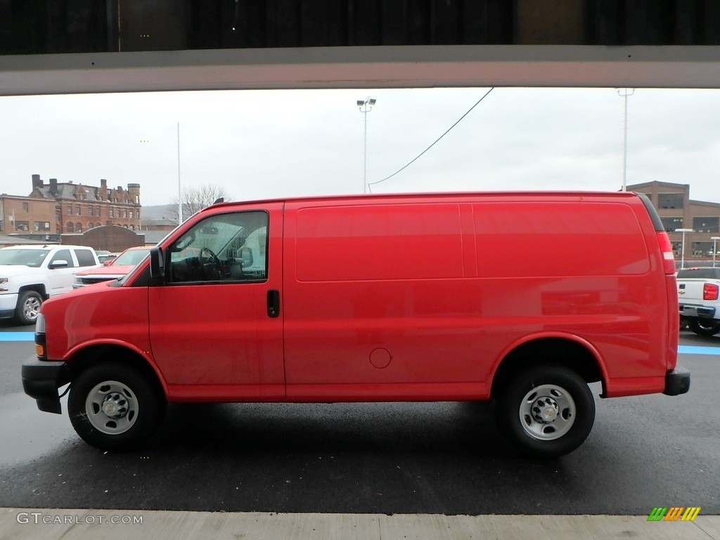 Red Hot 2018 Chevrolet Express 2500 Cargo WT Exterior Photo #124581746