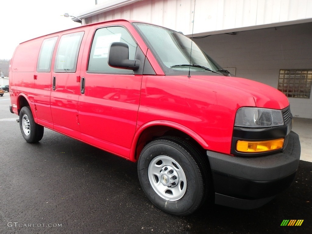 Red Hot 2018 Chevrolet Express 2500 Cargo WT Exterior Photo #124581797