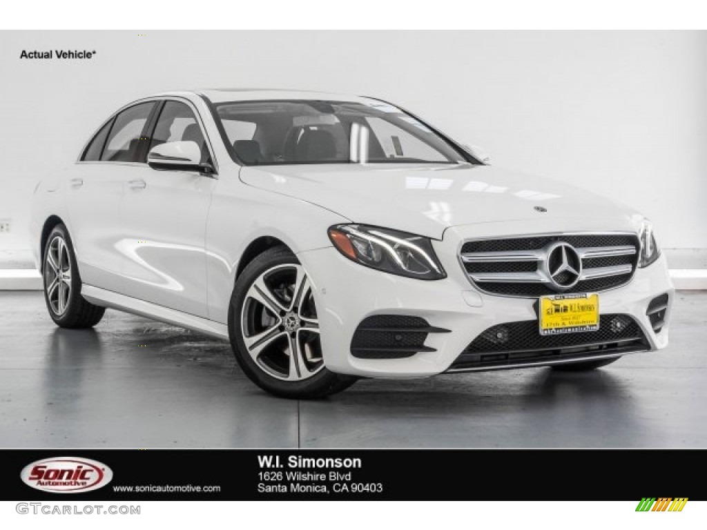 2018 E 300 Sedan - Polar White / Black photo #1