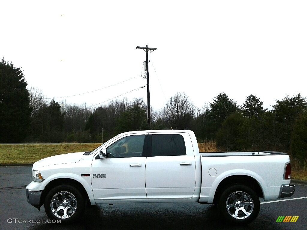 2017 1500 Laramie Crew Cab 4x4 - Bright White / Canyon Brown/Light Frost Beige photo #1