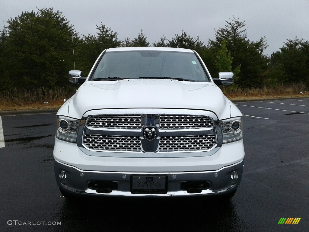 2017 1500 Laramie Crew Cab 4x4 - Bright White / Canyon Brown/Light Frost Beige photo #3