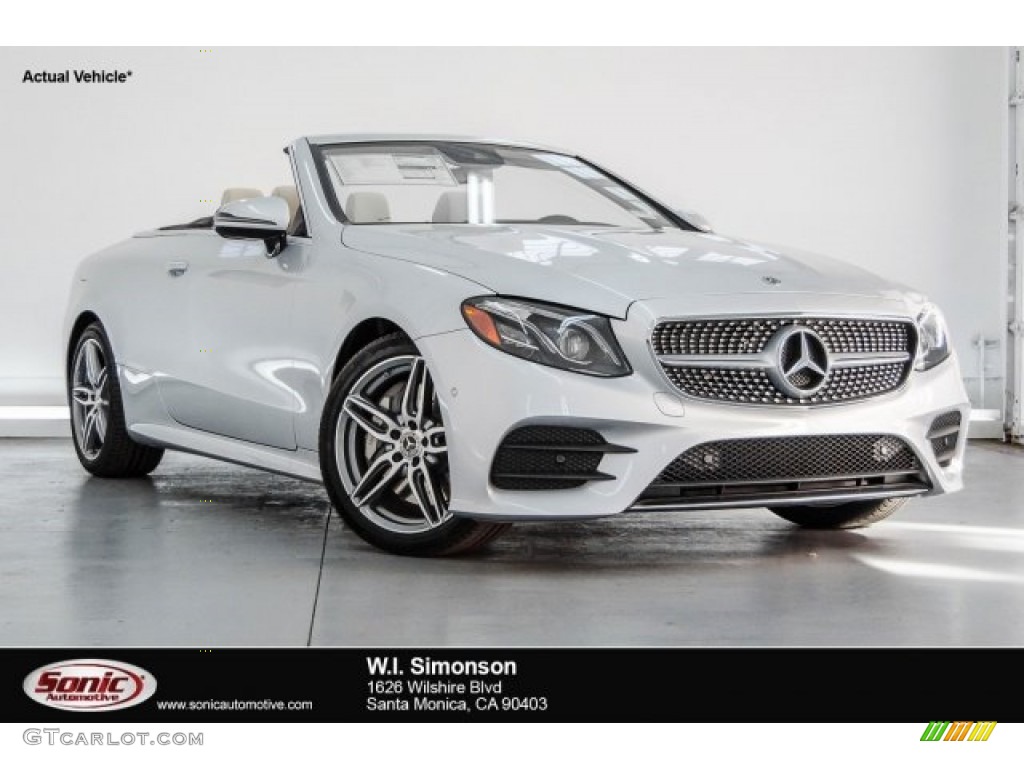 2018 E 400 Convertible - Iridium Silver Metallic / Macchiato Beige/Espresso Brown photo #1