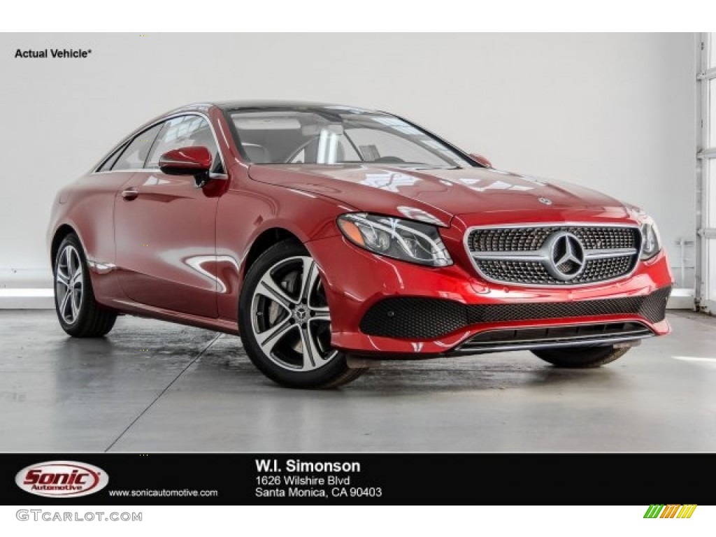 2018 E 400 Coupe - designo Cardinal Red Metallic / Macchiato Beige/Espresso Brown photo #1