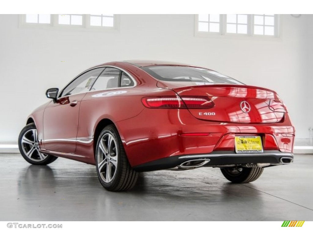 2018 E 400 Coupe - designo Cardinal Red Metallic / Macchiato Beige/Espresso Brown photo #3