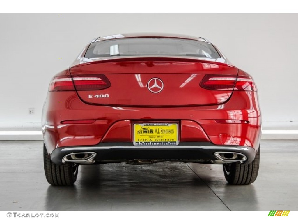 2018 E 400 Coupe - designo Cardinal Red Metallic / Macchiato Beige/Espresso Brown photo #4