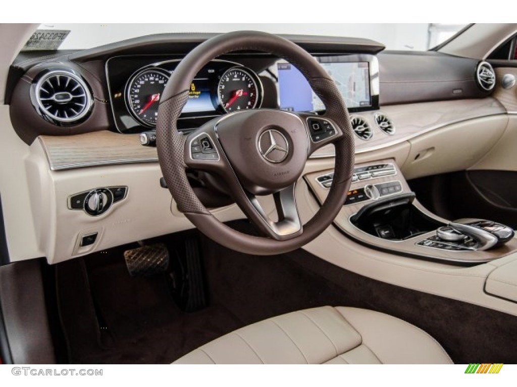 2018 E 400 Coupe - designo Cardinal Red Metallic / Macchiato Beige/Espresso Brown photo #6