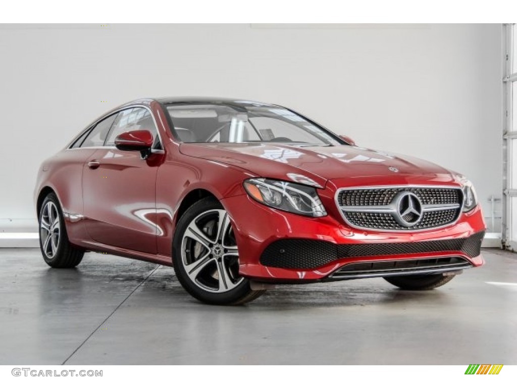 2018 E 400 Coupe - designo Cardinal Red Metallic / Macchiato Beige/Espresso Brown photo #12