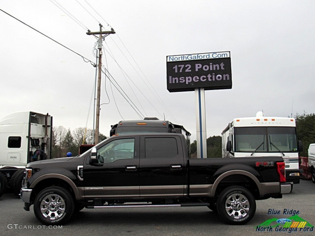 2018 F250 Super Duty Lariat Crew Cab 4x4 - Magma Red / Camel photo #2