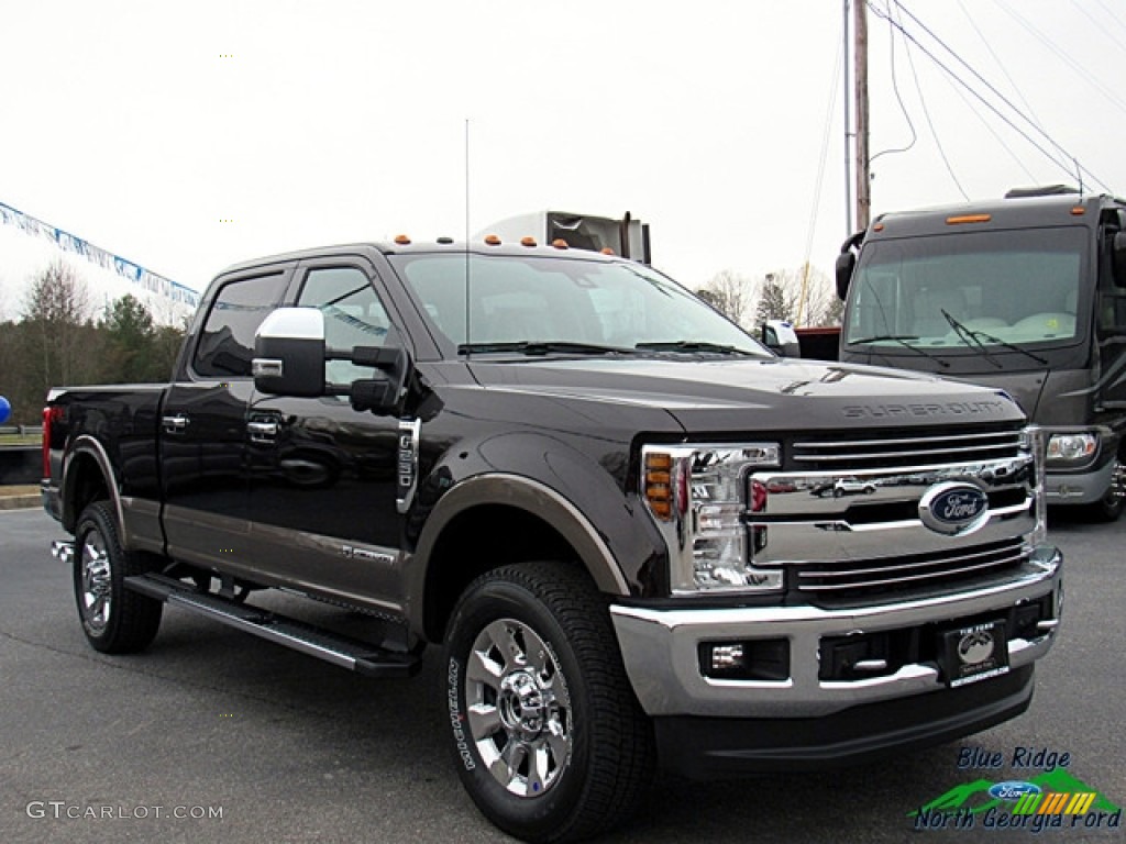 2018 F250 Super Duty Lariat Crew Cab 4x4 - Magma Red / Camel photo #7