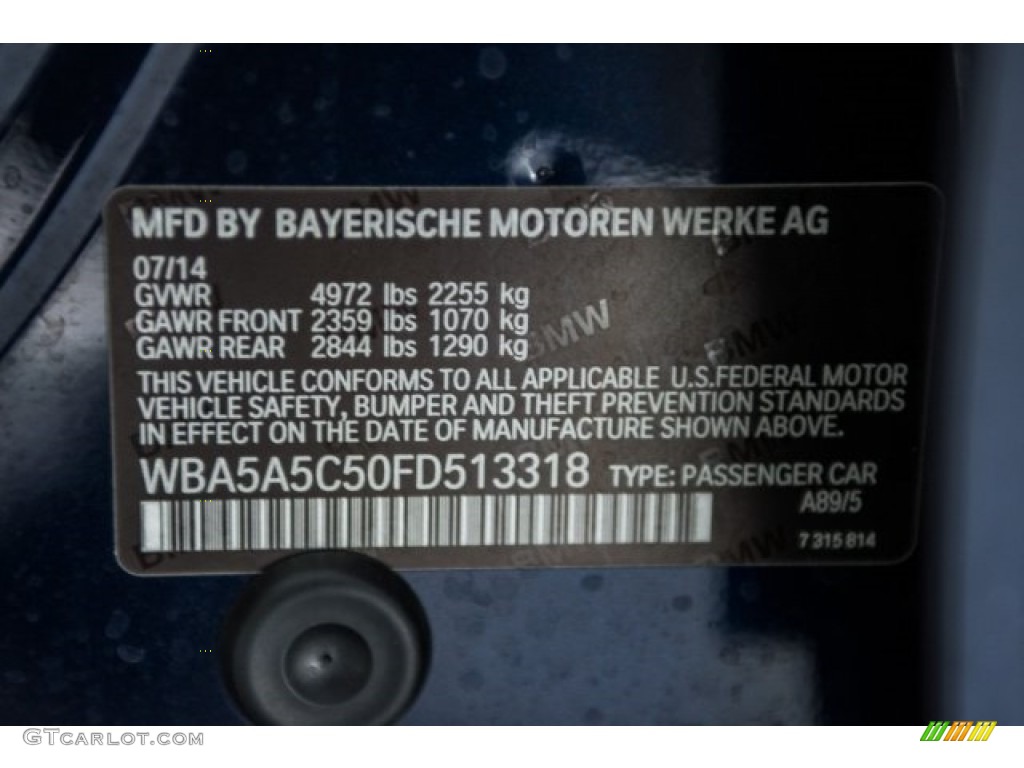 2015 5 Series 528i Sedan - Imperial Blue Metallic / Venetian Beige photo #17
