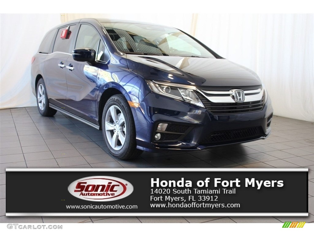 2018 Odyssey EX-L - Obsidian Blue Pearl / Gray photo #1
