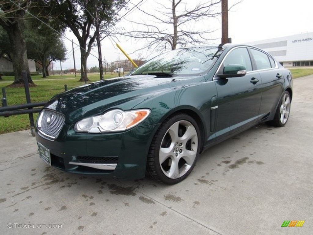 2009 XF Supercharged - Emerald Fire Metallic / Ivory/Oyster photo #10