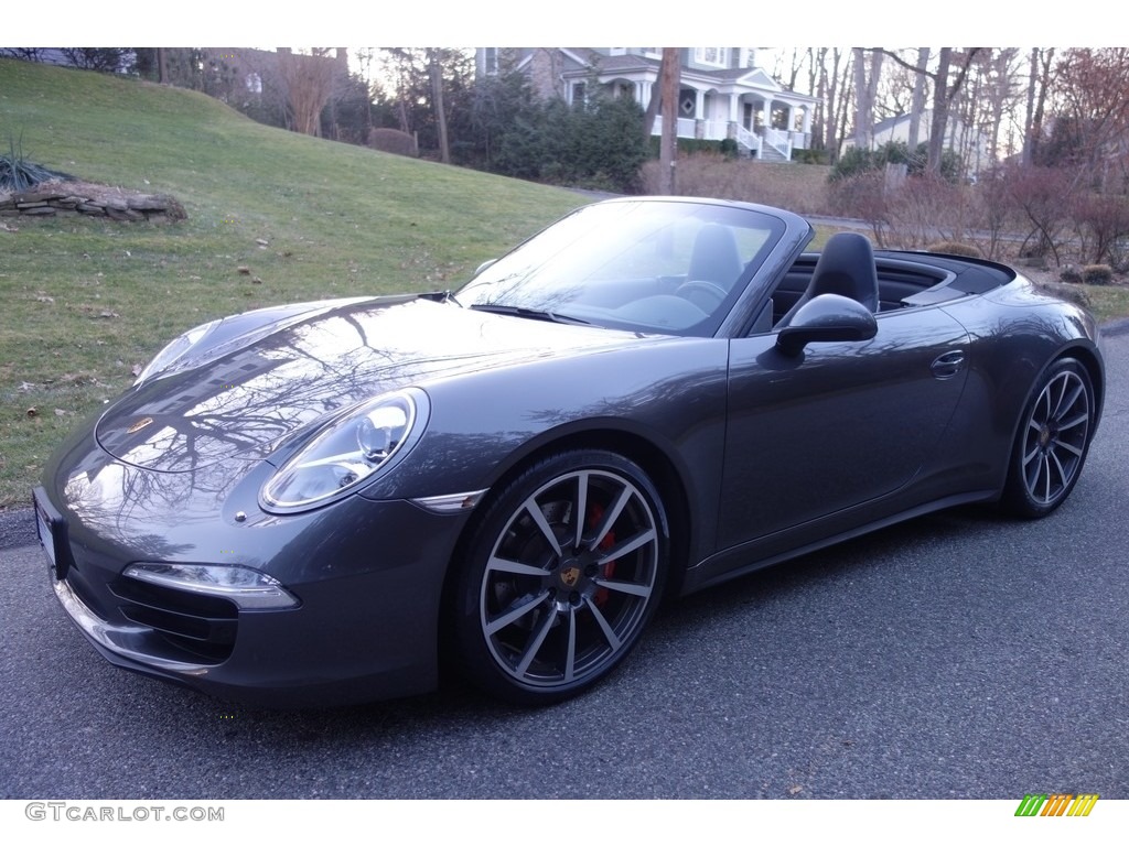 2013 911 Carrera 4S Cabriolet - Agate Grey Metallic / Black photo #1