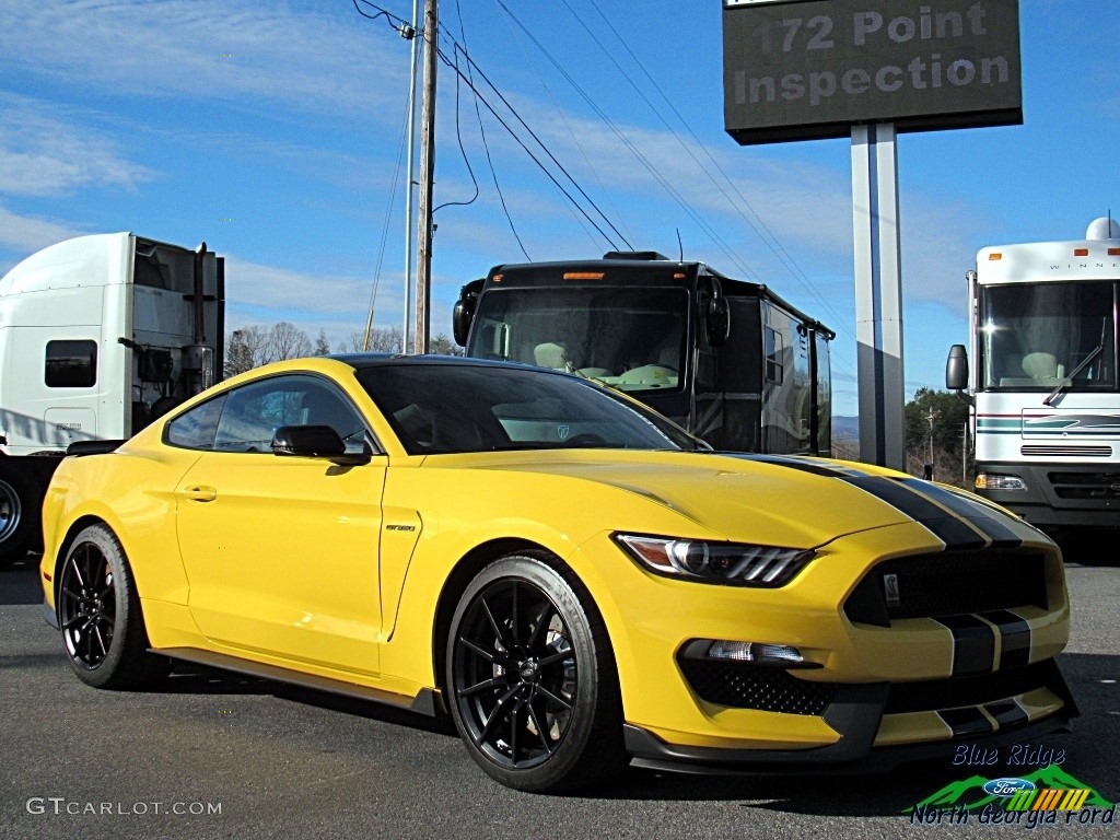 2017 Mustang Shelby GT350 - Triple Yellow / Ebony photo #7