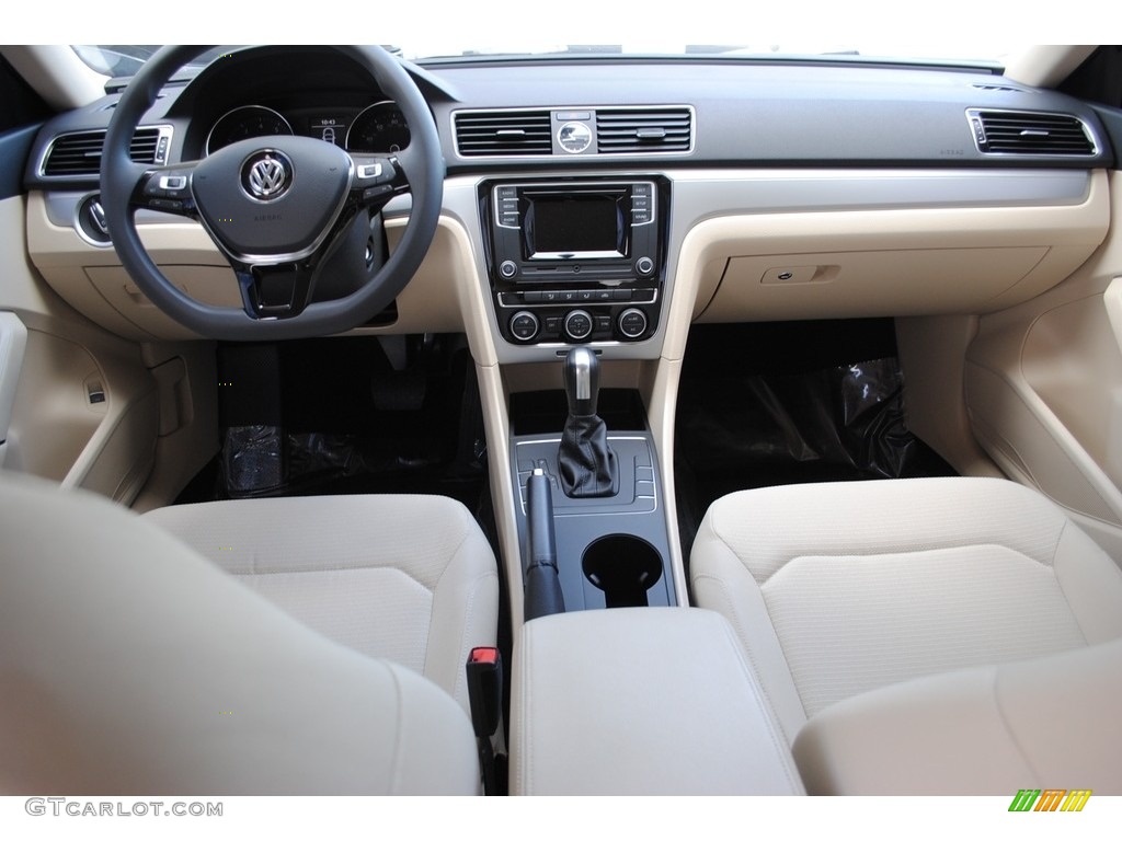 2017 Volkswagen Passat S Sedan Cornsilk Beige Dashboard Photo #124600926